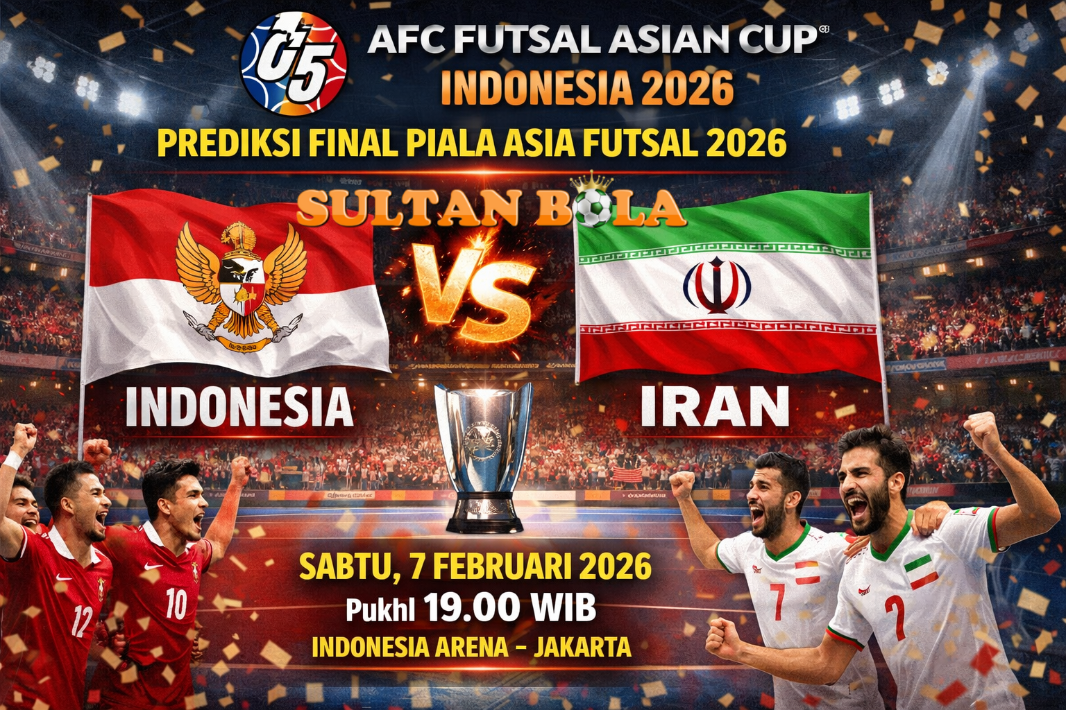 Prediksi Final Piala Asia Futsal 2026 Indonesia vs Iran Versi SiBola
