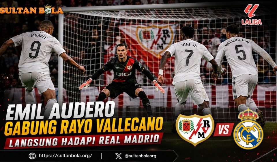 Emil Audero bersama Rayo Vallecano menghadapi Real Madrid di La Liga