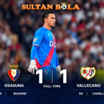 Emil Audero menjadi starter Rayo Vallecano saat melawan Osasuna di La Liga 2026/2027