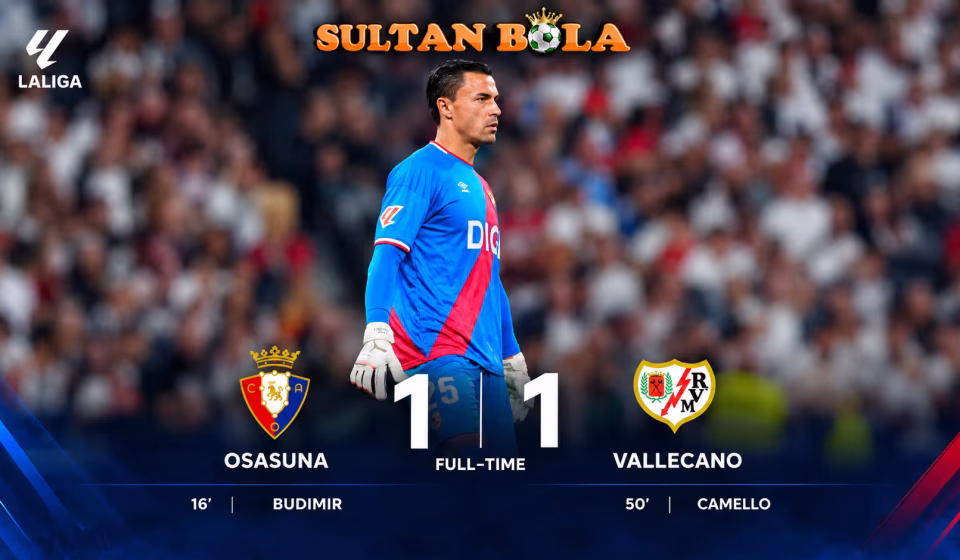 Emil Audero menjadi starter Rayo Vallecano saat melawan Osasuna di La Liga 2026/2027